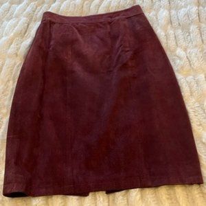 Vintage 1980s suede skirt -Size 5/8